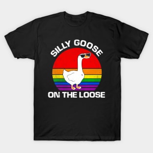 Goose, Silly On The Loose, LGBT Goose, Pride LGBT T-Shirt